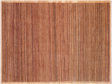 Contemporary Gabbeh Cheryll Tan/Beige Wool Rug - 6'1'' x 8'9''